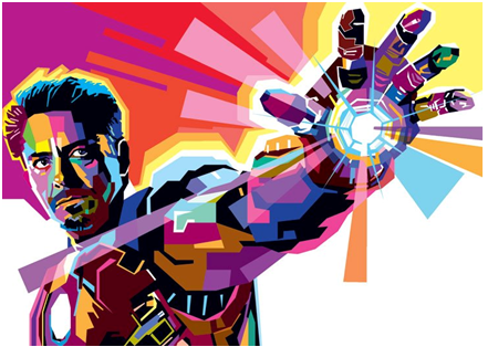 Pop Art Digital Iron Man karya WPAP Chapter Semarang